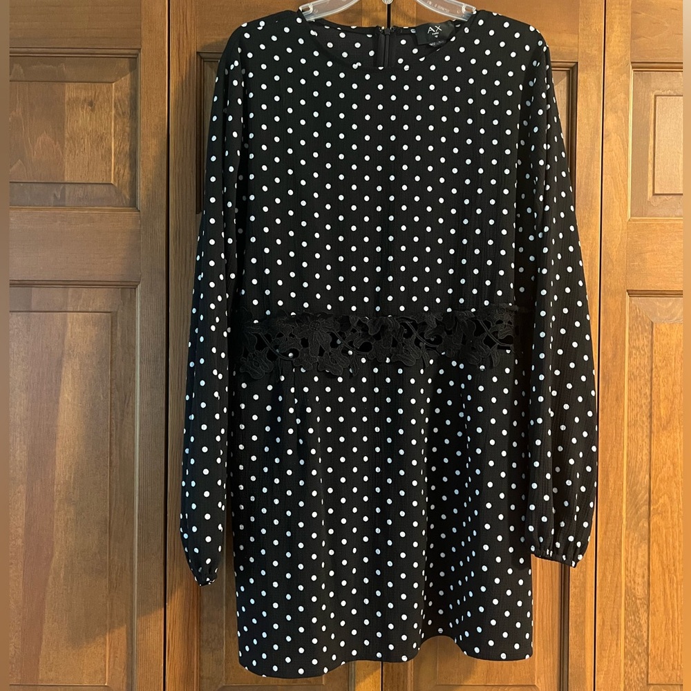 AX Paris Black Top with White Dots